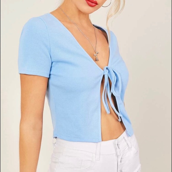 [SHEIN] Tie Front Top - Picture 3 of 3